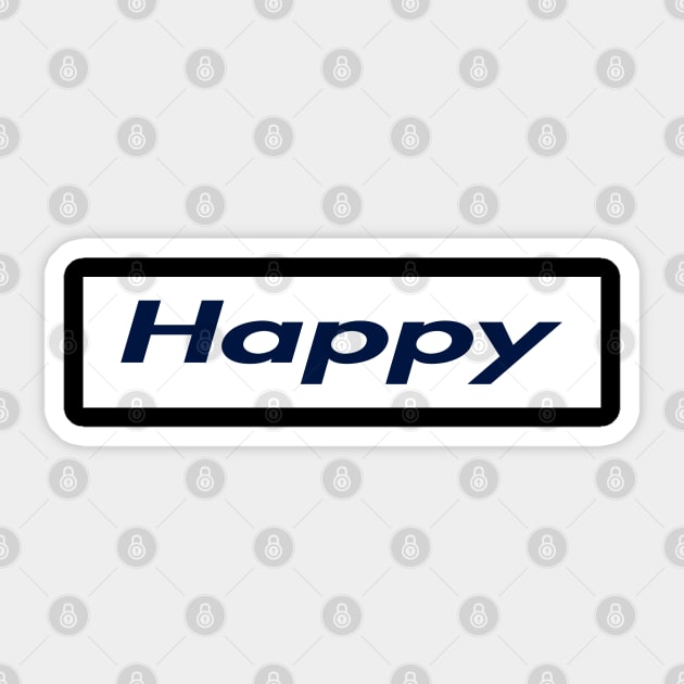 SUPER HAPPY LOGO Sticker by Zodiac BeMac